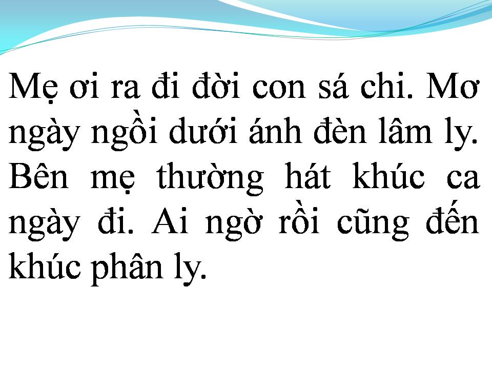 Lời bài hát QUÊ MẸ