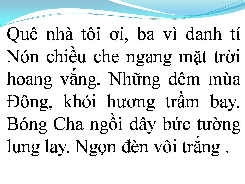 Lời bài hát QUÊ NHÀ