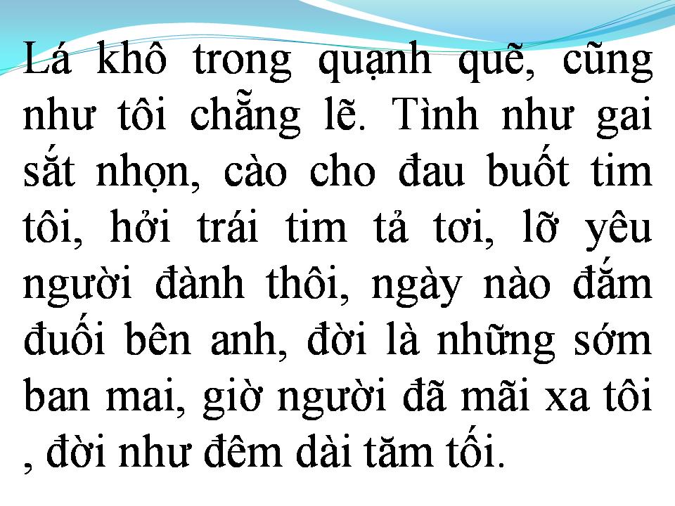 Lời bài hát QUÊN CHƯA NHỮNG DẤU YÊU