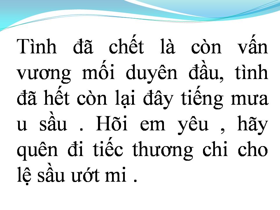 Lời bài hát QUÊN ĐI NGÀY YÊU NHAU