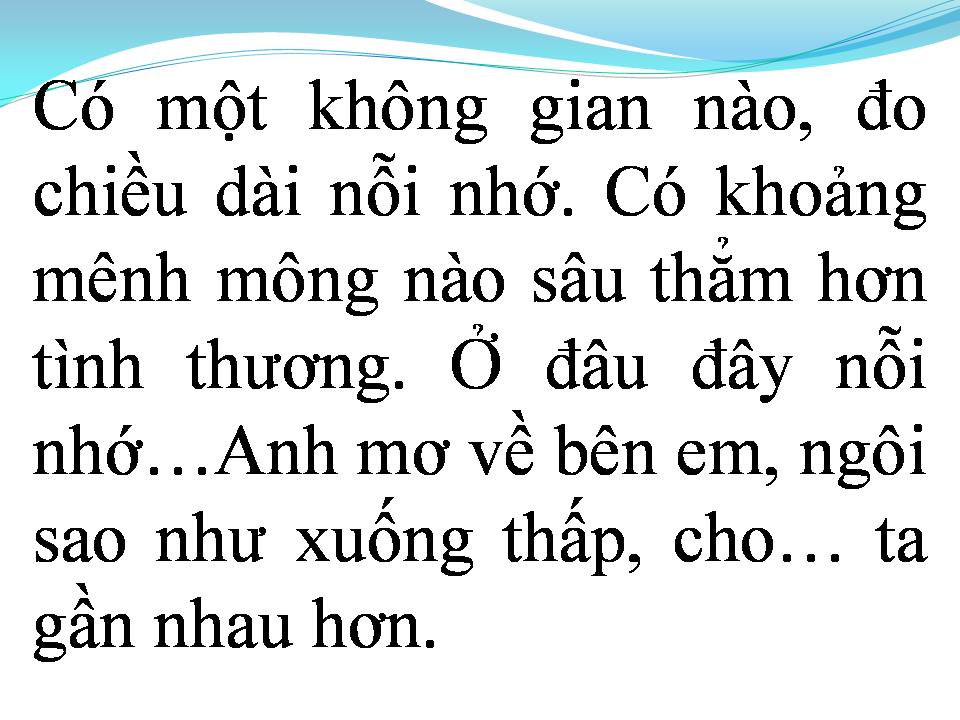 Lời bài hát Ở HAI ĐẦU NỖI NHỚ