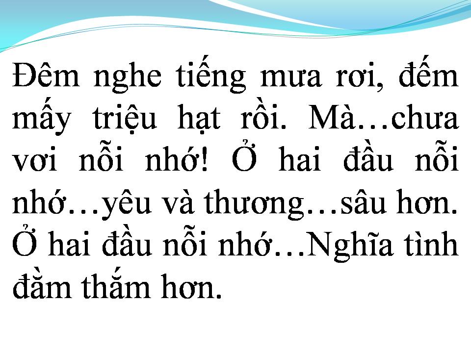 Lời bài hát Ở HAI ĐẦU NỖI NHỚ