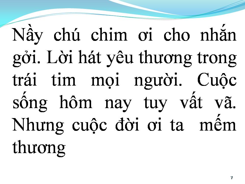 Lời bài hát ÔI CUỘC SỐNG MẾN THƯƠNG