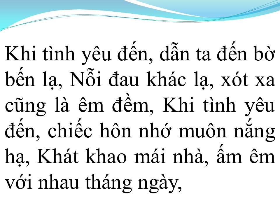 Lời bài hát ÔI TÌNH YÊU