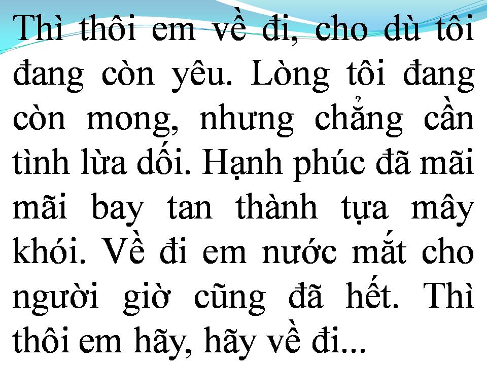 Lời bài hát OK EM VỀ ĐI