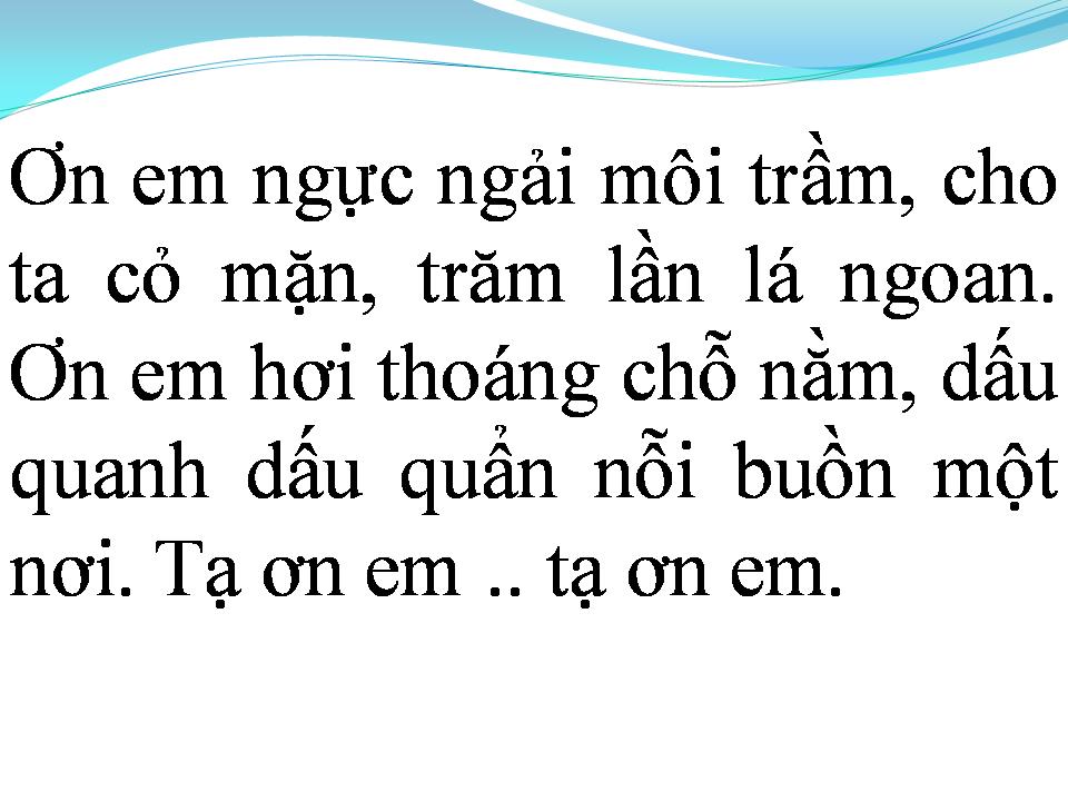 Lời bài hát ƠN EM