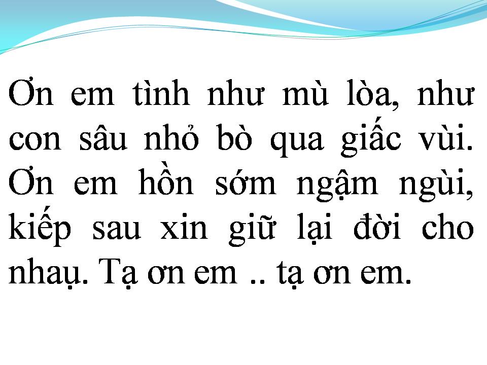 Lời bài hát ƠN EM