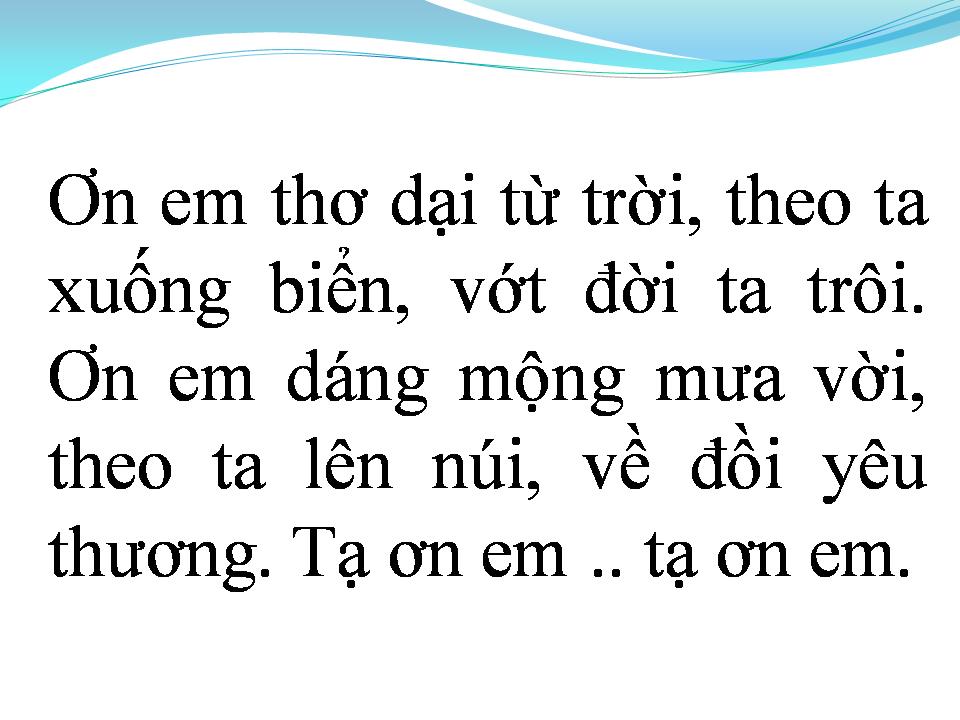 Lời bài hát ƠN EM