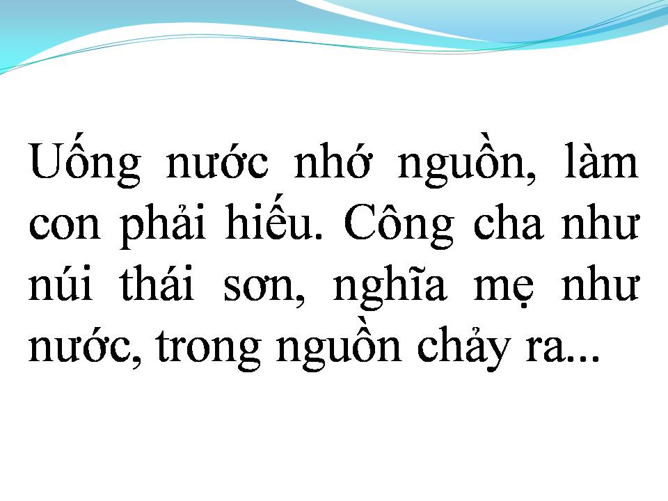 Lời bài hát ƠN NGHĨA SINH THÀNH