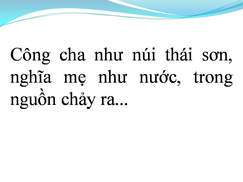 Lời bài hát ƠN NGHĨA SINH THÀNH