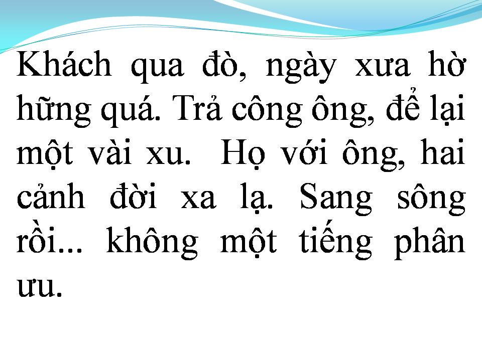 Lời bài hát ÔNG LÁI ĐÒ