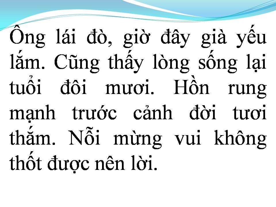 Lời bài hát ÔNG LÁI ĐÒ