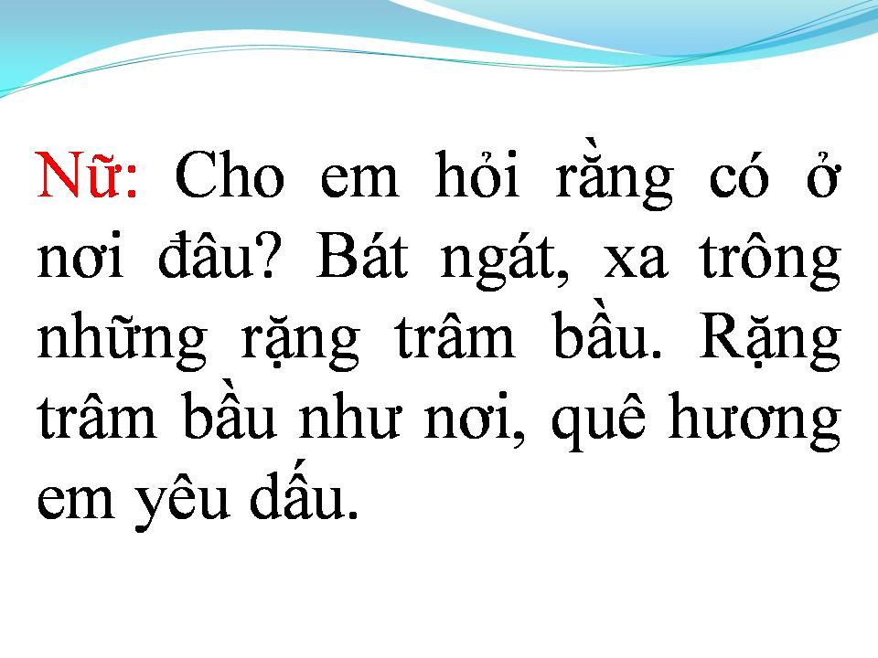 Lời bài hát RẶNG TRÂM BẦU