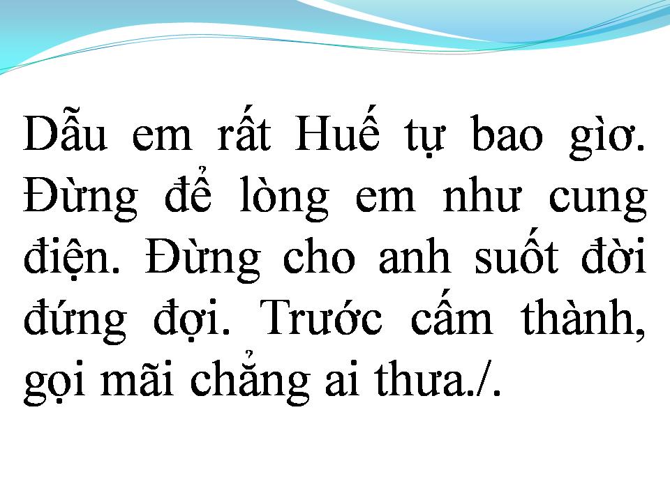 Lời bài hát RẤT HUẾ