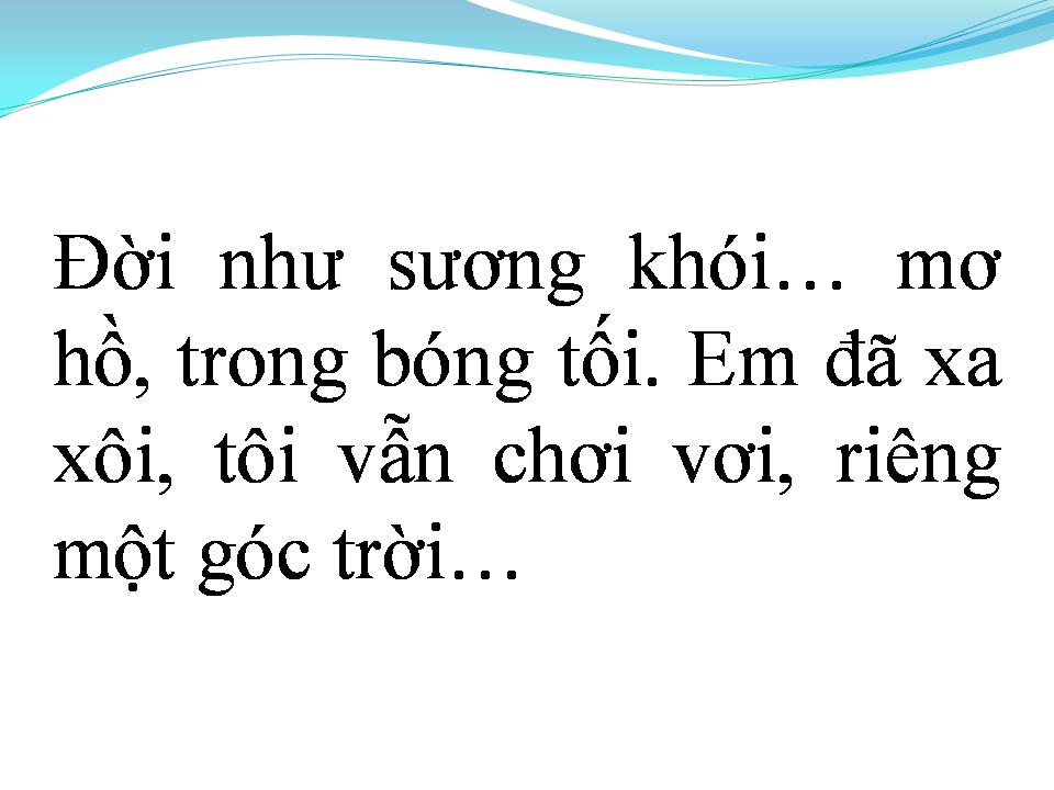 Lời bài hát RIÊNG MỘT GÓC TRỜI