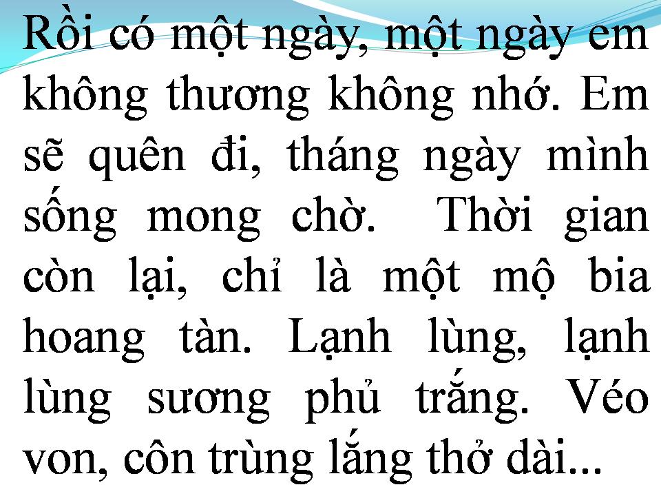 Lời bài hát RỒI CÓ MỘT NGÀY