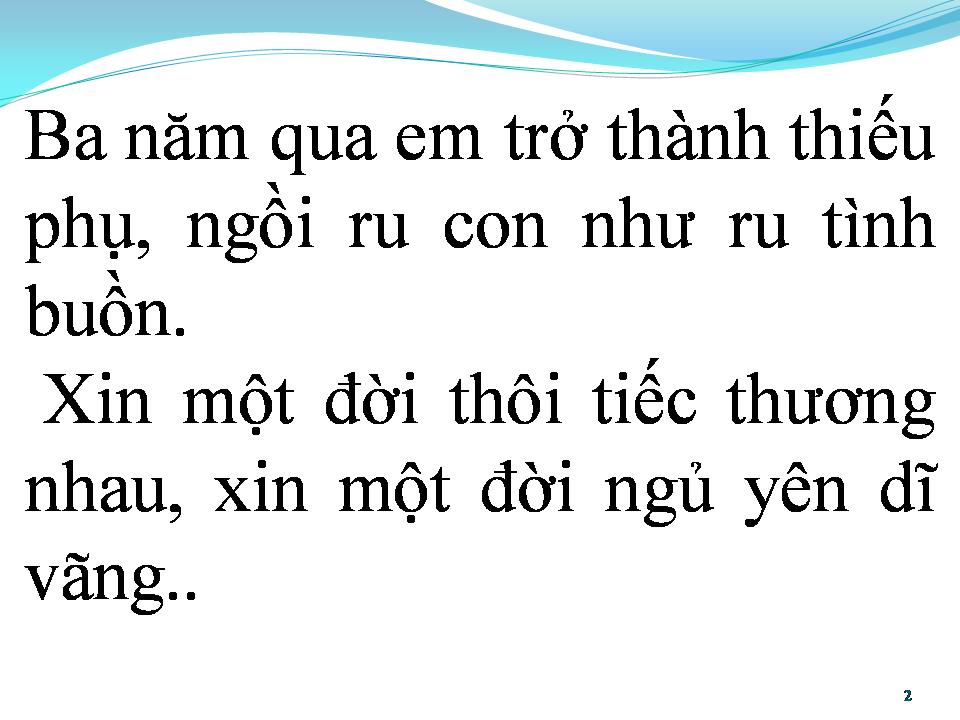 Lời bài hát RU CON TÌNH CŨ