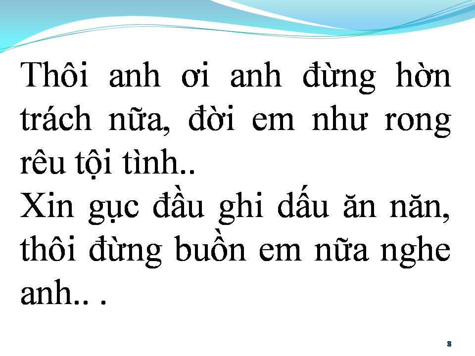 Lời bài hát RU CON TÌNH CŨ