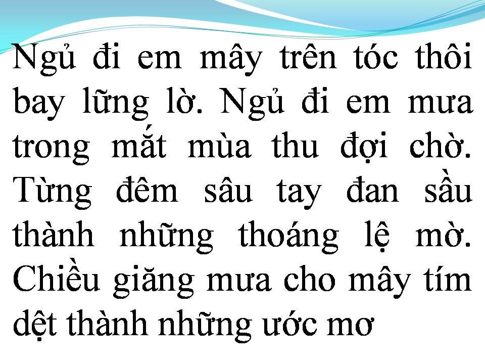 Lời bài hát RU EM NGÀY THÁNG CHIA XA