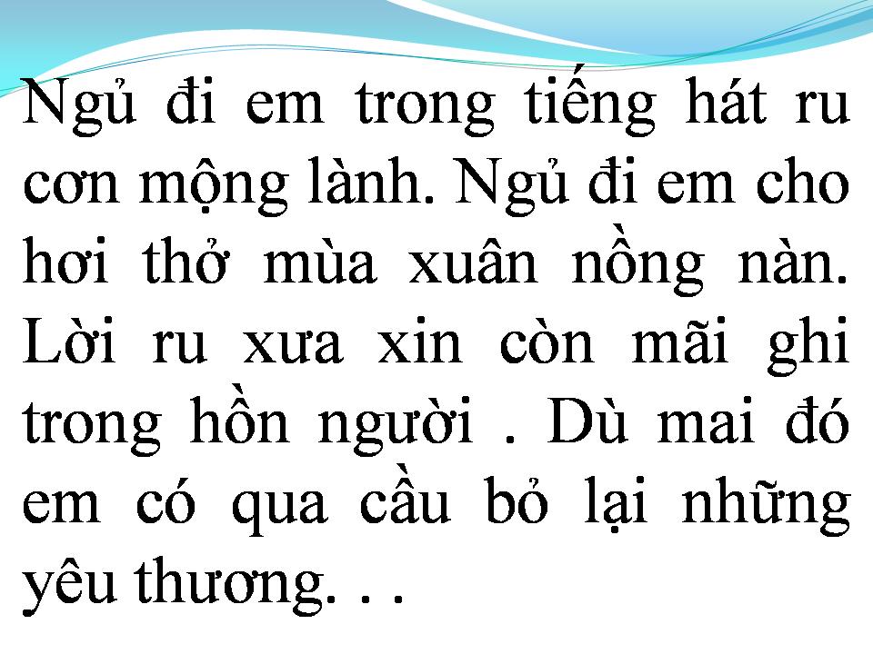 Lời bài hát RU EM NGÀY THÁNG CHIA XA
