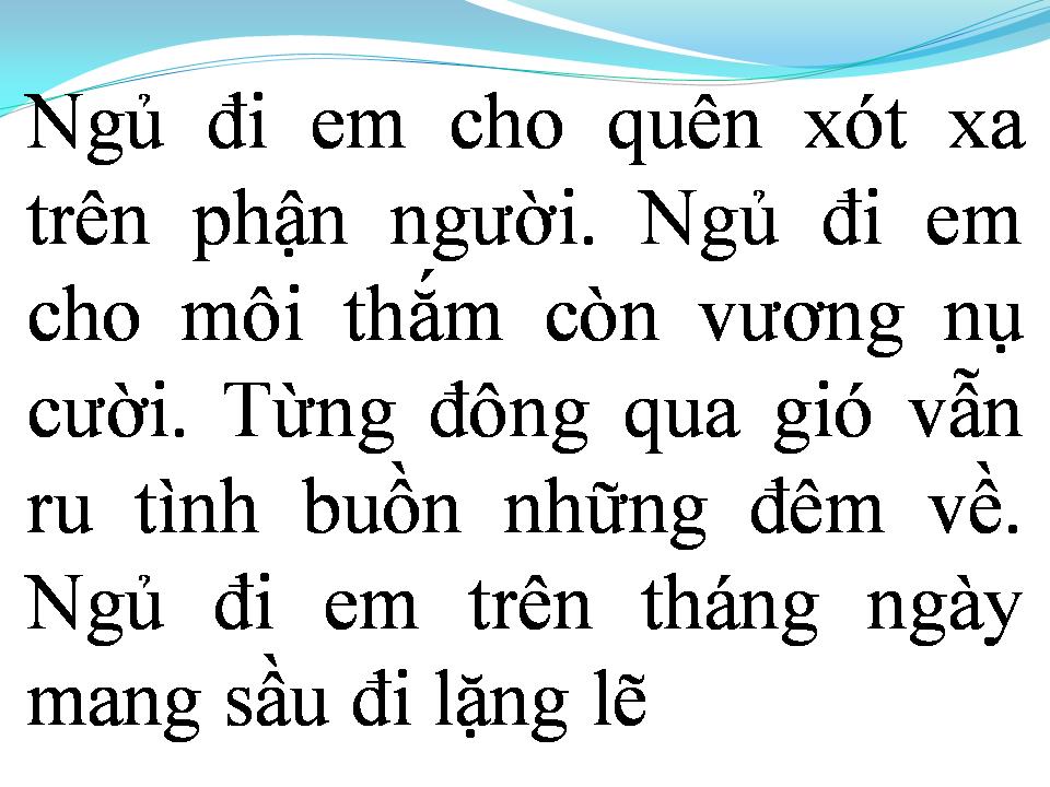 Lời bài hát RU EM NGÀY THÁNG CHIA XA