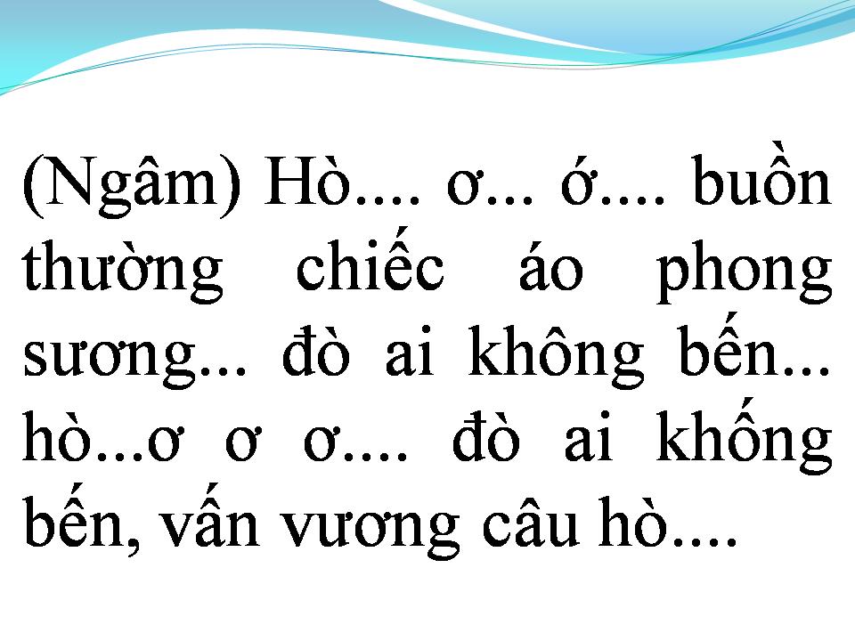 Lời bài hát RU LẠI CÂU HÒ