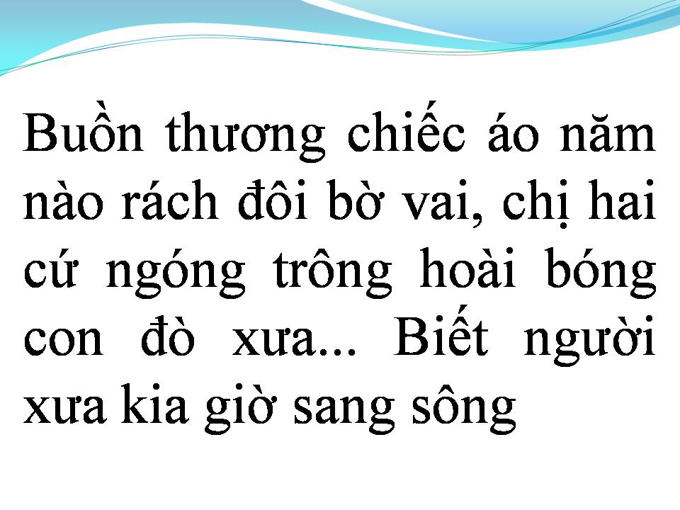 Lời bài hát RU LẠI CÂU HÒ