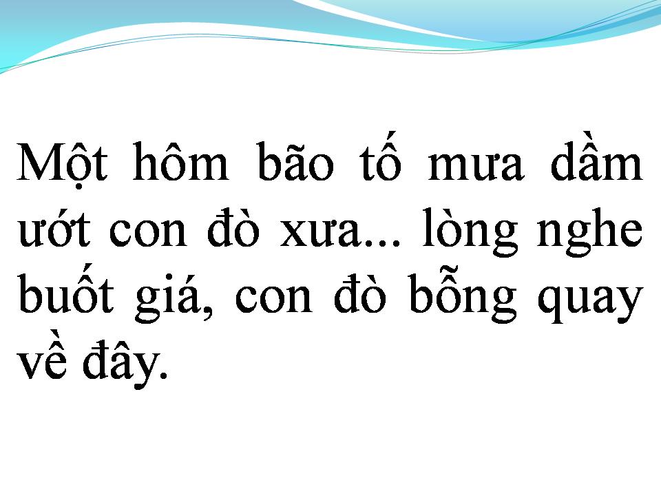 Lời bài hát RU LẠI CÂU HÒ