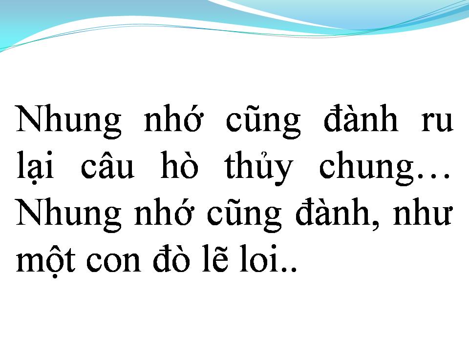 Lời bài hát RU LẠI CÂU HÒ