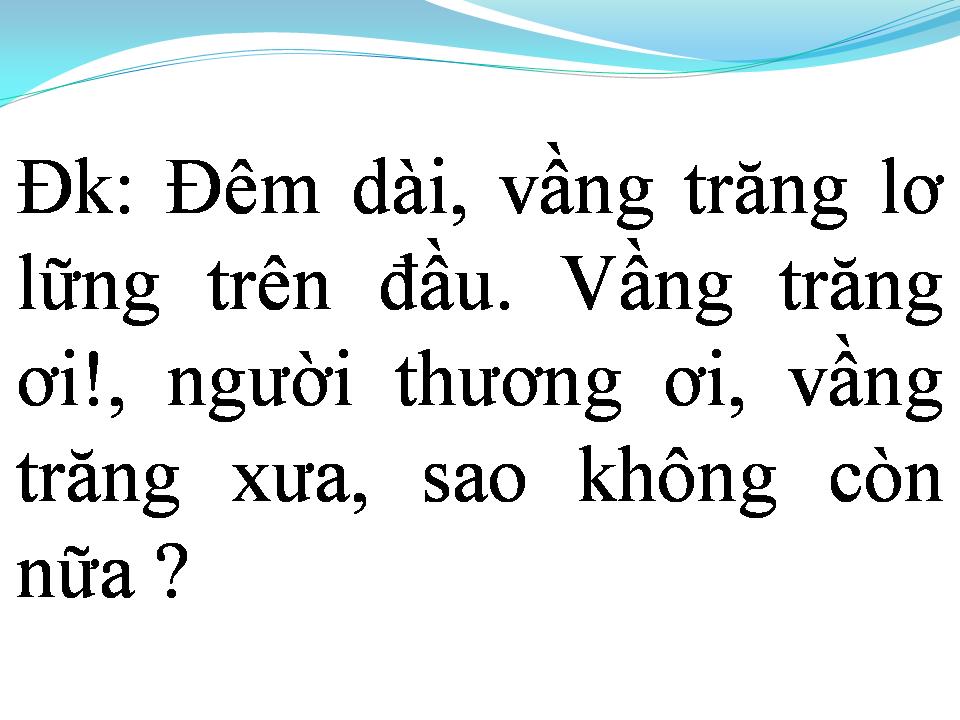 Lời bài hát RU NỬA VẦNG TRĂNG