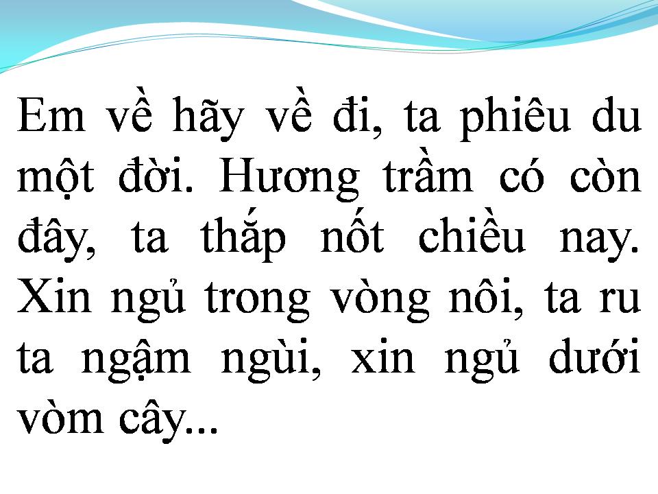 Lời bài hát RU TA NGẬM NGÙI