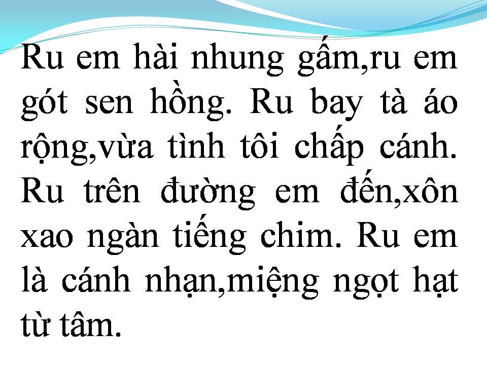 Lời bài hát RU TÌNH