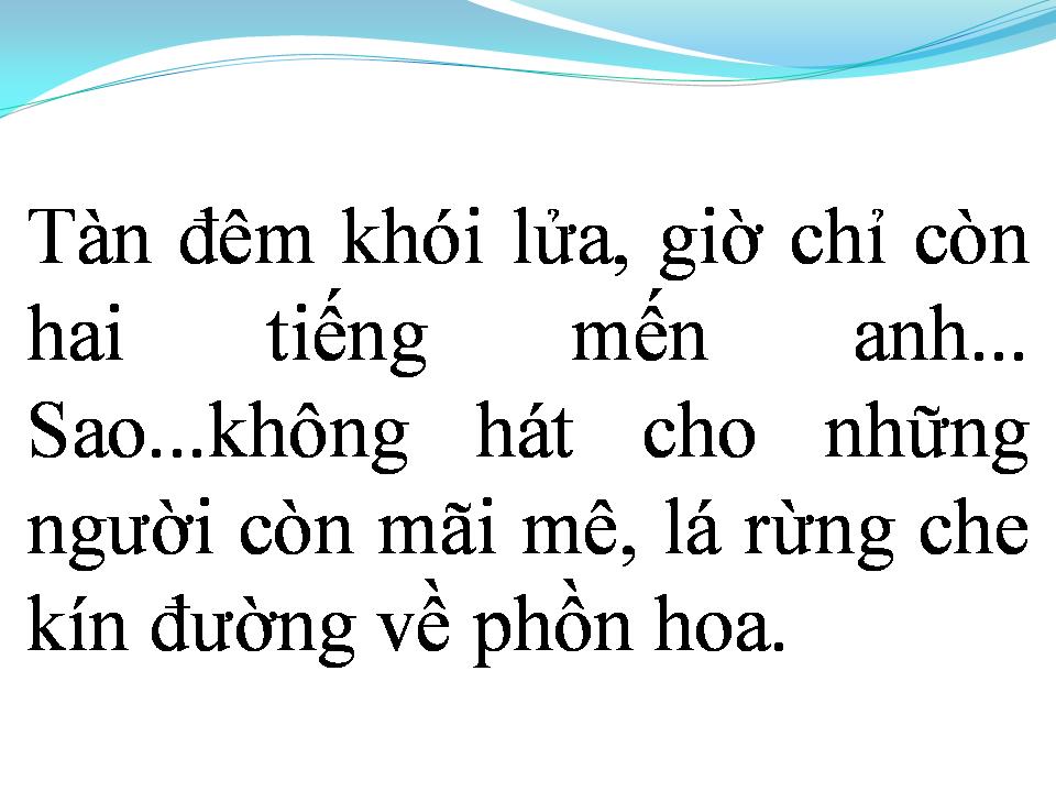 Lời bài hát RỪNG LÁ THẤP