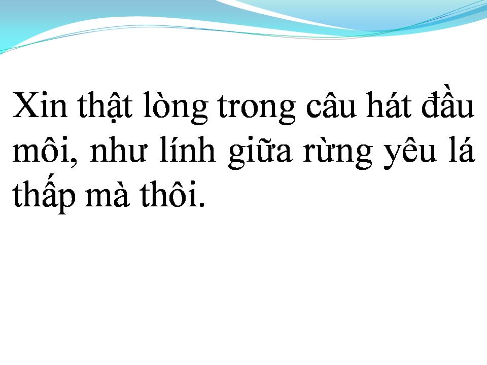 Lời bài hát RỪNG LÁ THẤP