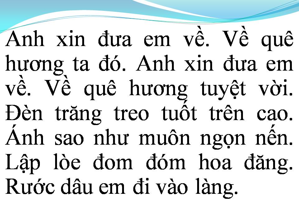 Lời bài hát RƯỚC TÌNH VỀ VỚI QUÊ HƯƠNG