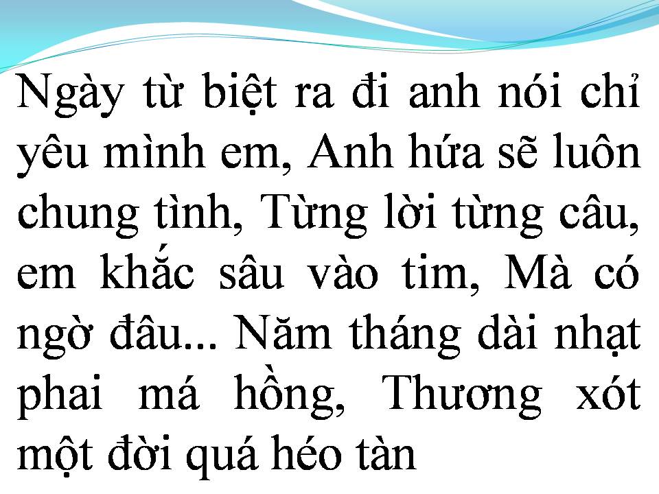 Lời bài hát MỐI TÌNH ĐẦU TIÊN