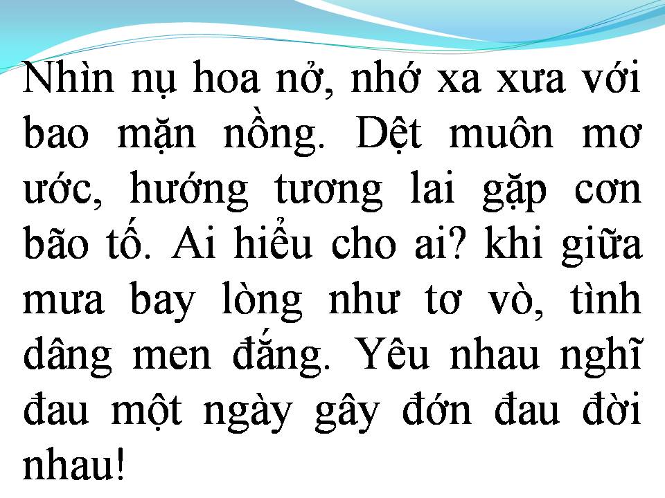 Lời bài hát MƯA TỰ TÌNH
