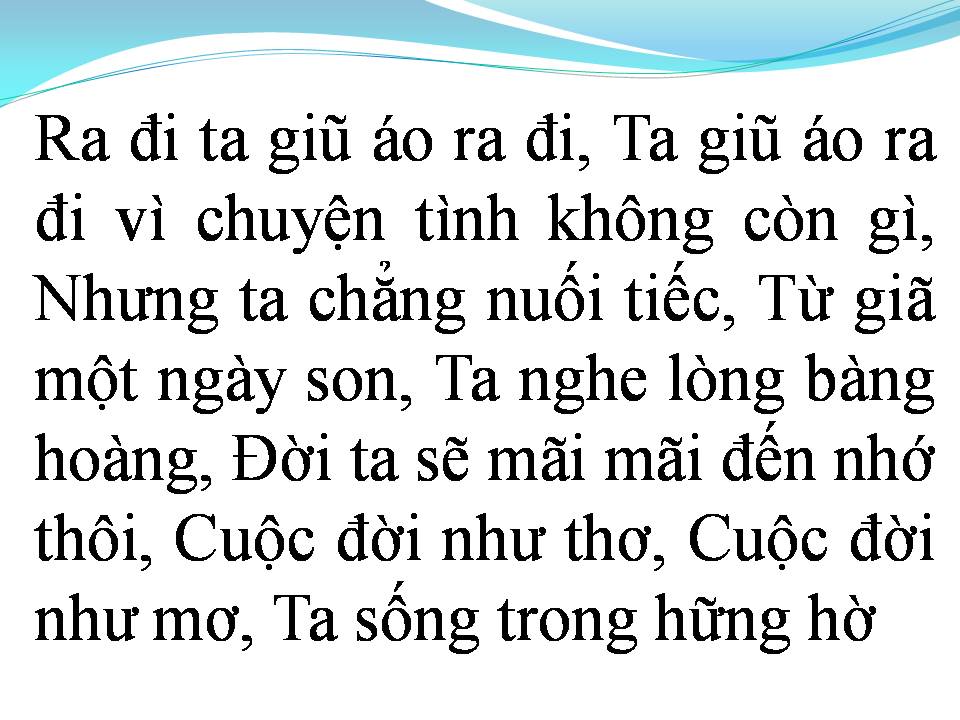 Lời bài hát RA ĐI