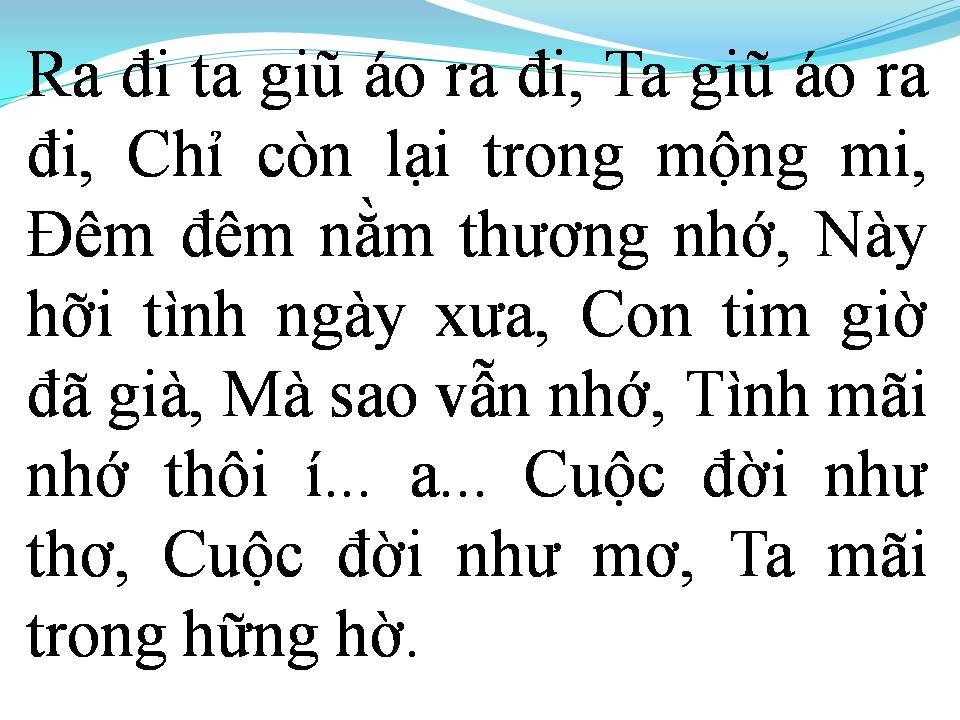 Lời bài hát RA ĐI