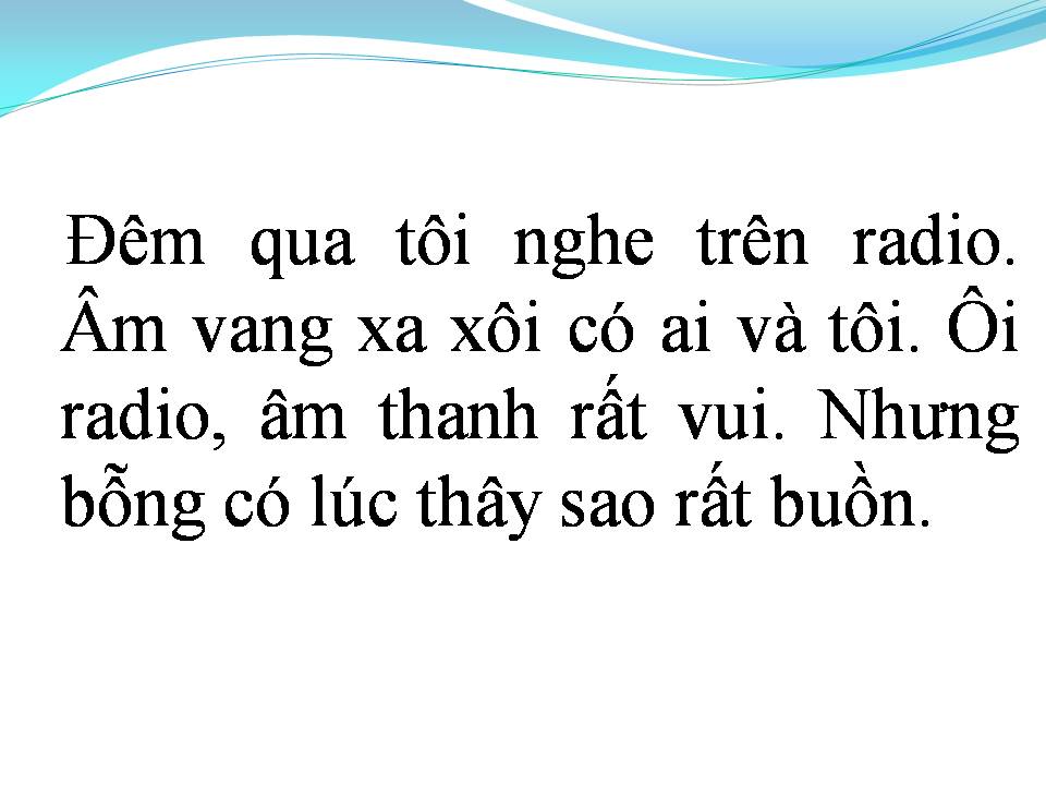 Lời bài hát RADIO BUỒN