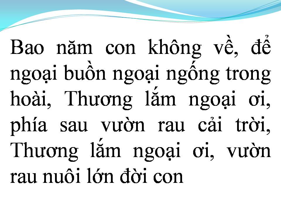 Lời bài hát RAU CẢI TRỜI