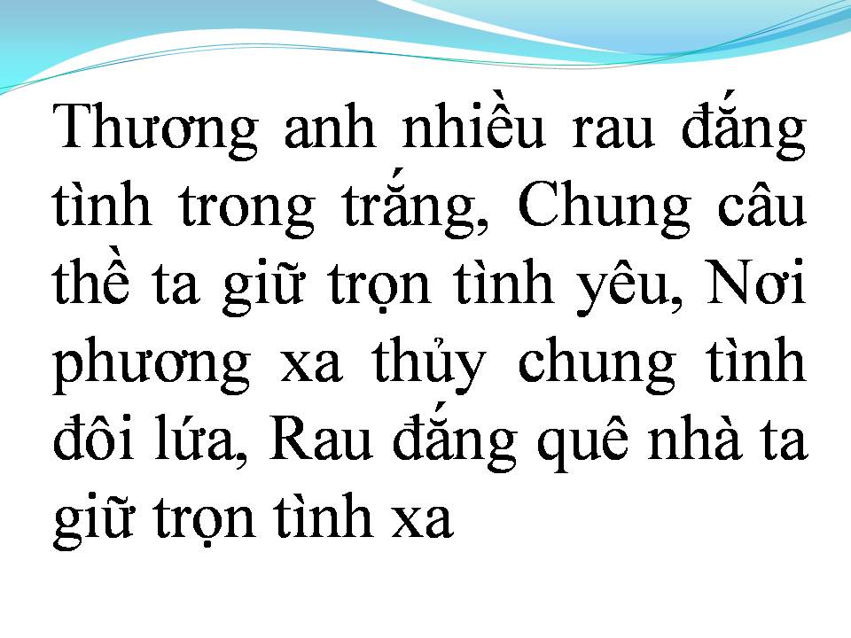 Lời bài hát RAU ĐẮNG TÌNH XA