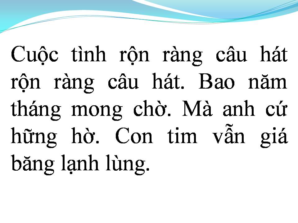 Lời bài hát ROCK BUỒN