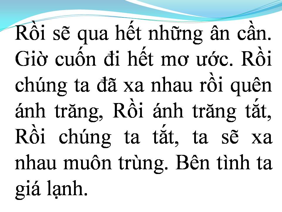 Lời bài hát RỒI ÁNH TRĂNG TAN