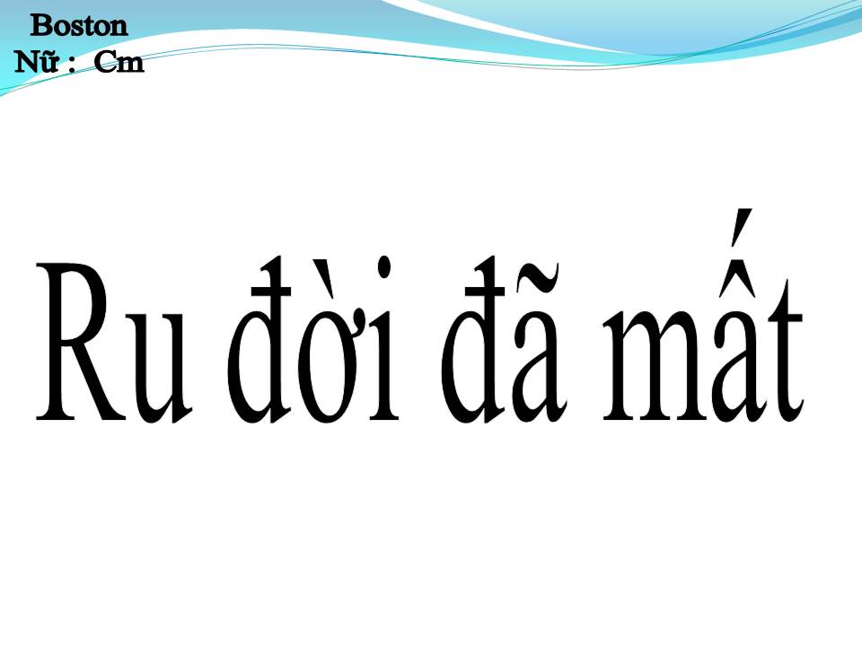 Lời bài hát RU ĐỜI ĐÃ MẤT
