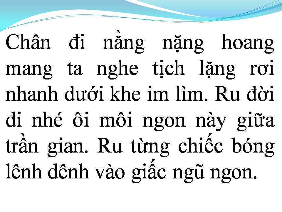 Lời bài hát RU ĐỜI ĐI NHÉ