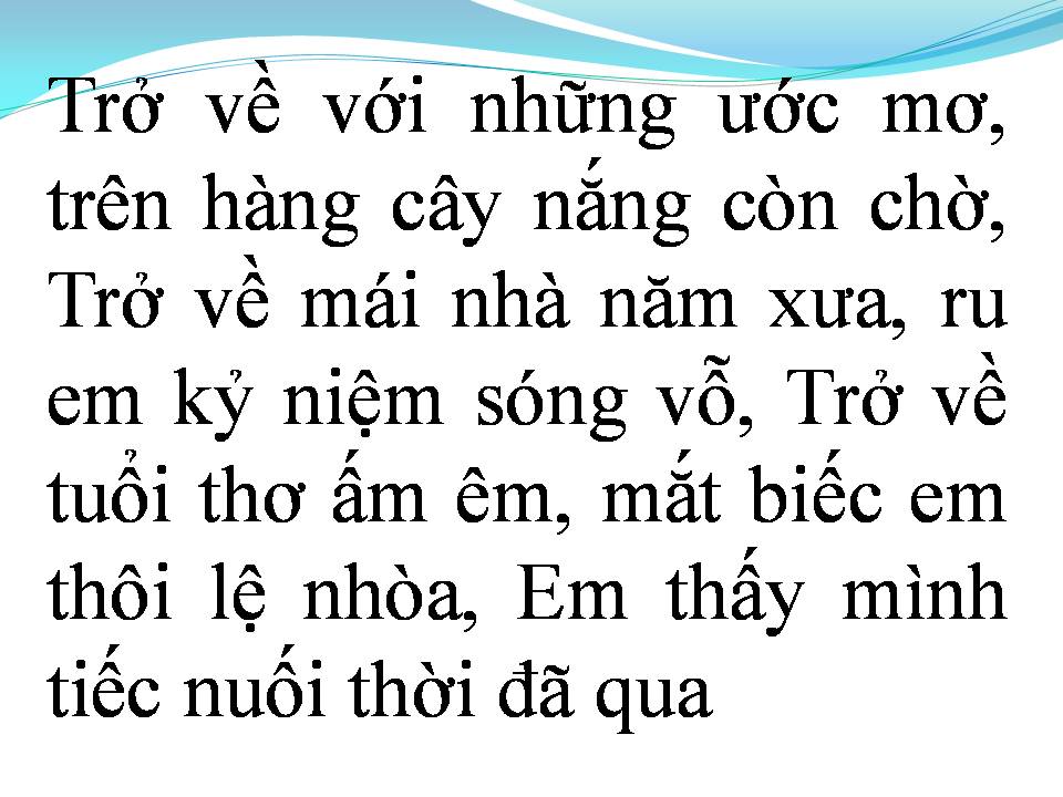 Lời bài hát RU EM TIẾC NUỐI