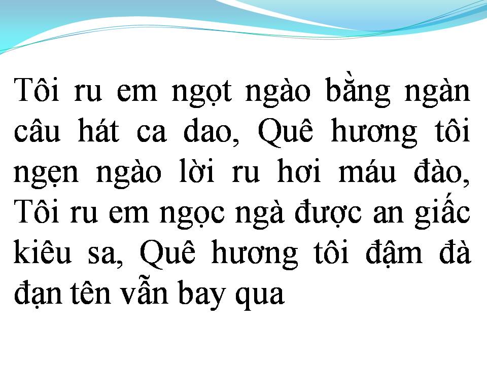 Lời bài hát RU EM TRỌN GIẤC NGỦ