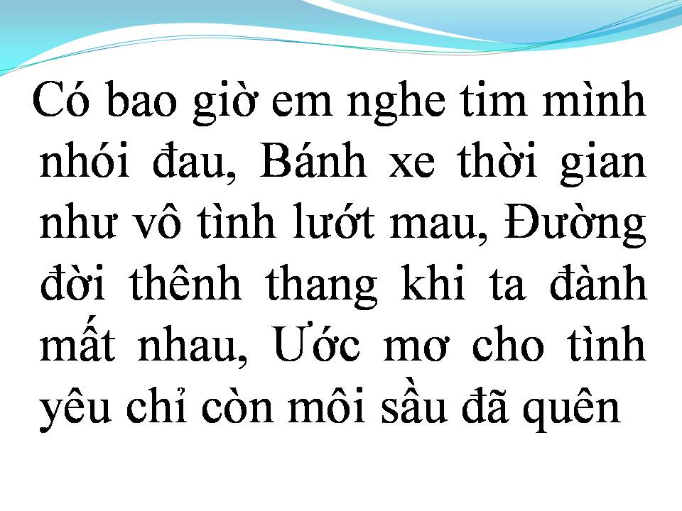 Lời bài hát RU TRONG XÓT XA