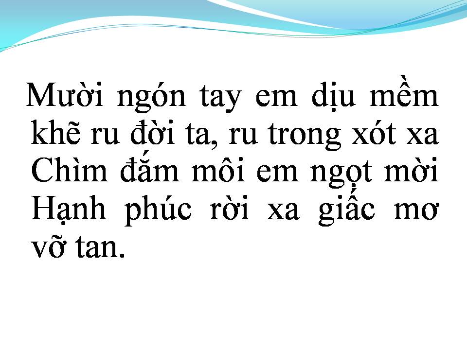 Lời bài hát RU TRONG XÓT XA